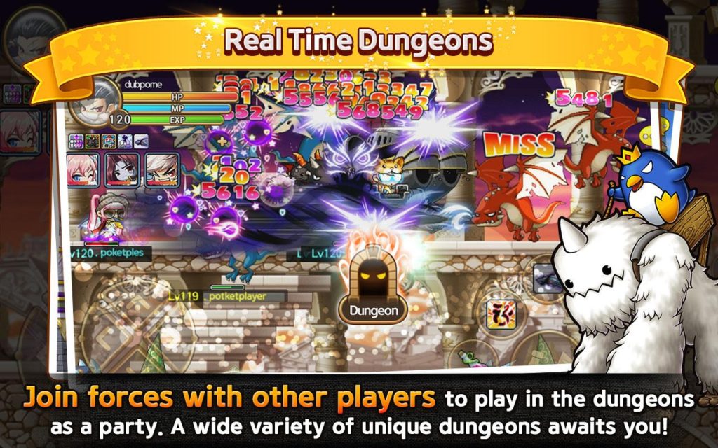 Pocket MapleStory map dungeons