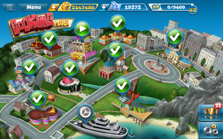 how to save cooking fever progress