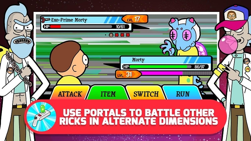 Pocket Mortys battle ricks