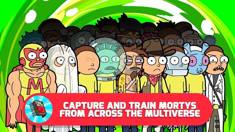 Pocket Mortys collect train